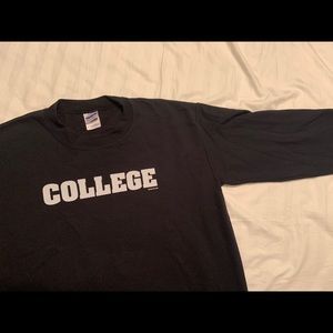 Custom “COLLEGE” crew neck
